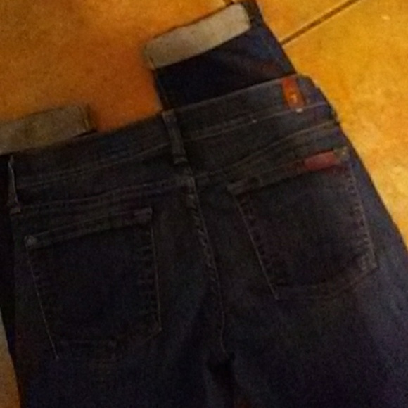 7 FOR ALL MANKIND SZ 28 THE SKINNY CROP & ROLL - Picture 4 of 4